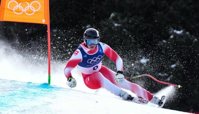 Switzerlands Franjo von Allmen en route to Olympic downhill gold. —AFP/File