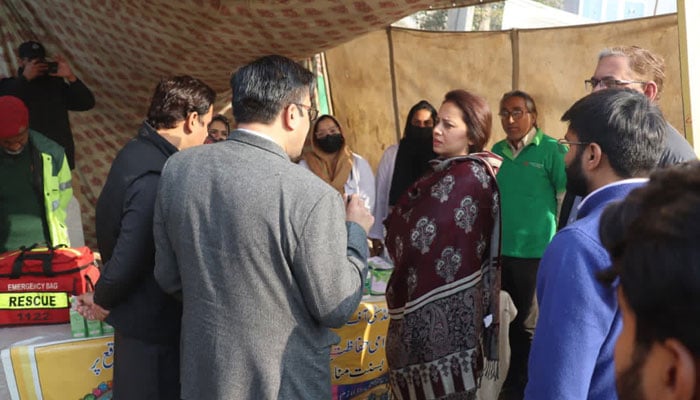 Lahore, Commissioner Maryam Khan visits health and rescue camps in the provincial capital on February 6, 2026. — Facebook@commissionerlahoredivision