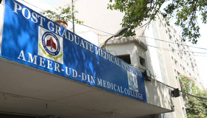 The Ameer-ud-Din Medical College (AMC) building. — APP/File
