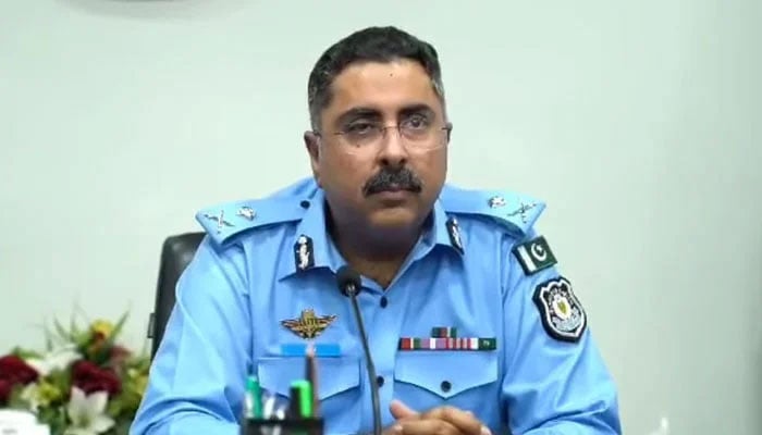 The Inspector General of Islamabad Police, Syed Ali Nasir Rizvi, seen in this still on April 22, 2024. — Facebook@Islamabad Police
