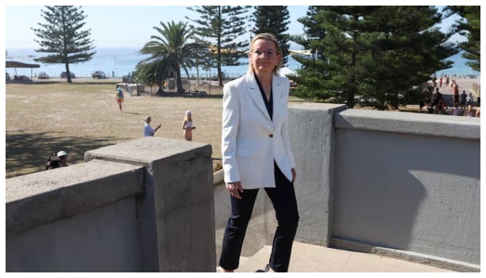 Leader of the Opposition Sussan Ley visits the bridge as the crime scene was reopened following the mass shooting at Bondi Beach on Sunday, in Sydney, Australia, December 19, 2025.—Reuters