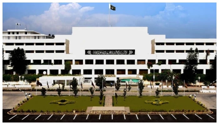 An undated picture of the parliament house building in Islamabad. — Senate website/File