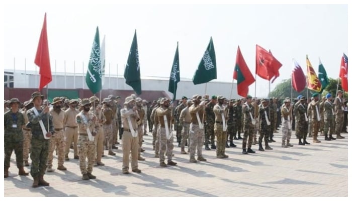 The opening ceremony of 8th International Pakistan Army Team Spirit Exercise-2025 at National Counter Terrorism Centre (NCTC) Pabbi on April 14, 2025. — ISPR