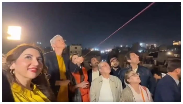 Acting US Ambassador Natalie Baker (left) attends the celebration of the Basant festival at Delhi Gate on February 8, 2026. — Screengrab via Facebook@MarriyumAurangzebPMLN