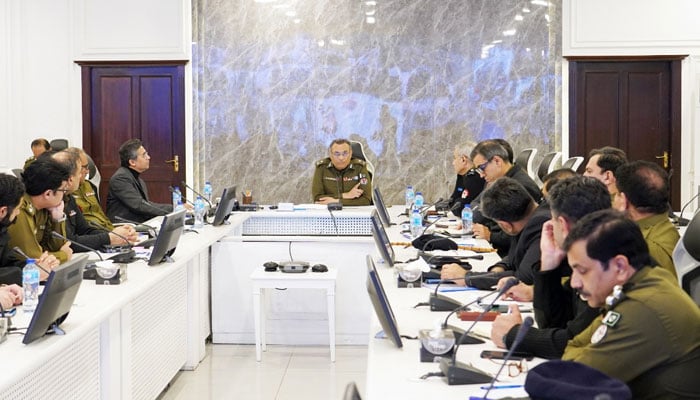 Punjab IGP Abdul Kareem chaired an important meeting regarding police reforms at the Central Police Office on February 11, 2026. — X@OfficialDPRPP