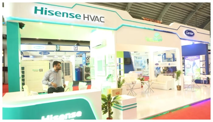 A representational image of an outlet of Hisense HVAC at an exhibition. —Refindustry website/File