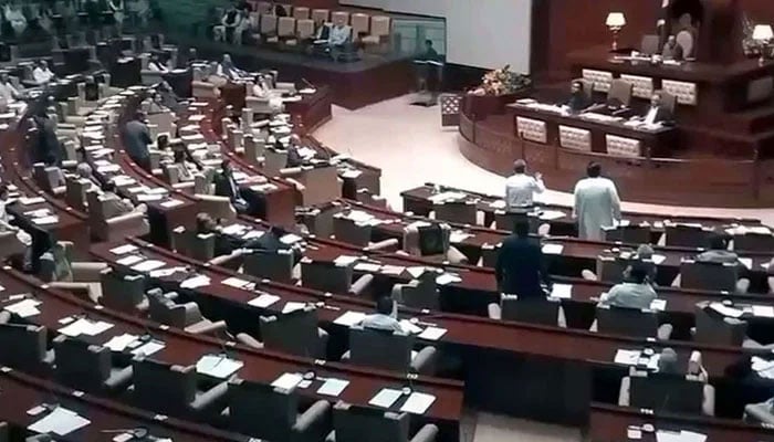 A view of the Sindh Assembly floor during a session on June 17, 2025. — PPI