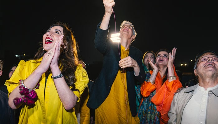 US Chargé d’Affaires Natalie Baker and Deputy Assistant Secretary John Mark Pommersheim, are seen celebrating Basant along with Lahoris. — Facebook@pakistan.usembassy/File