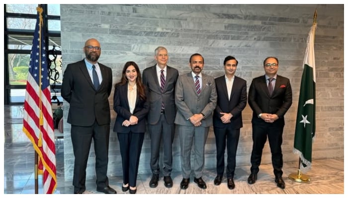 US Deputy Assistant Secretary John Mark Pommersheim and Chargé d’Affaires Natalie A. Baker met with Pakistani business leaders, February 12, 2026. —Facebook@pakistan.usembassy