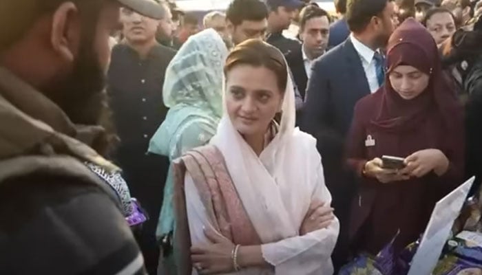 Senior Provincial Minister Marriyum Aurangzeb visits the Ramazan Festival established in Jilani Park on February 15, 2026. — Screengrab via Facebook@MarriyumAurangzebPMLN