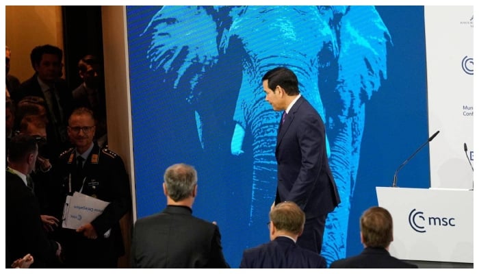 US Secretary of State Marco Rubio leaves after speaking at theMunich Security Conference on February 14, 2026. —AFP