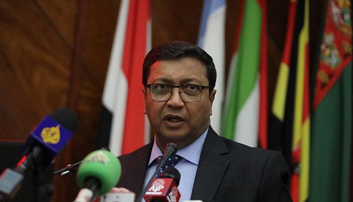 Coordinator General of OIC-Comstech Prof Dr M. Iqbal Choudhary addresses an event. — APP/File