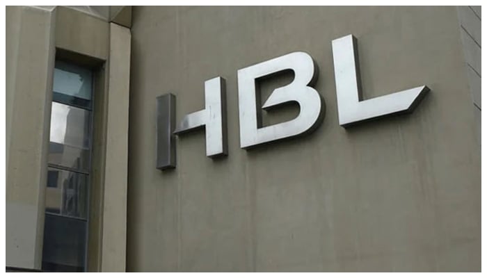 This photo shows the logo of Habib Bank Limited (HBL) on the side of its building in Karachi. — AFP/File