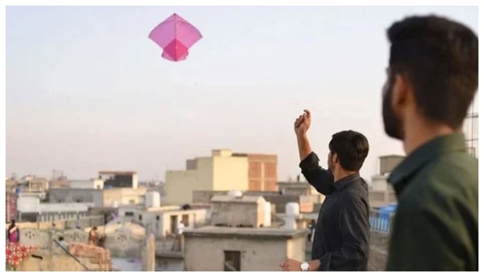 This image shows a person flying a kite. — AFP/File