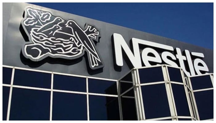This representational image shows the companys logo at a Nestle plant on September 28, 2020. — Reuters