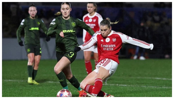 Arsenal’s Alessia Russo scores their first goal during their UEFA Women’s Champions League, February 18, 2026. —Reuters