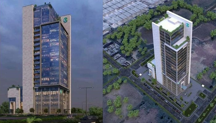 The image shows a SECP Tower on Jinnah Avenue, Islamabad.  — Facebook@PakistanDevelopmentNews/File