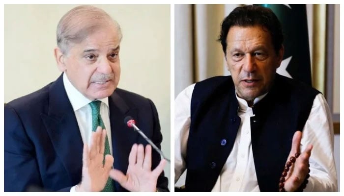Prime Minister Shehbaz Sharif (left) and PTI founder Imran Khan. —Facebook/ PrimeMinisterOfficePakistan/Reuters