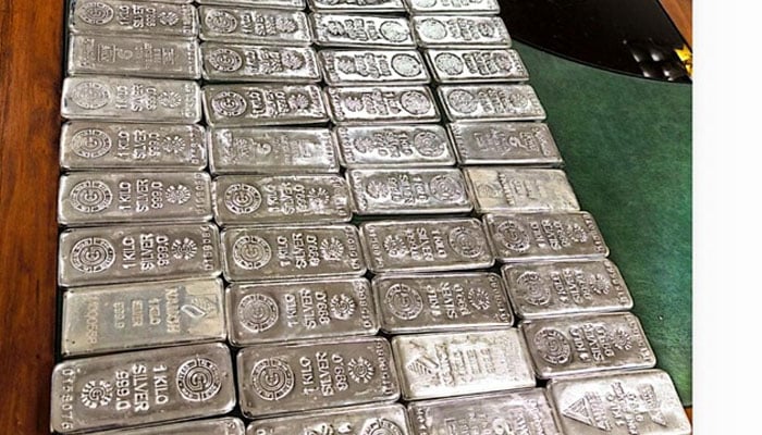 Silver bars arranged on a table. —FBR website/File