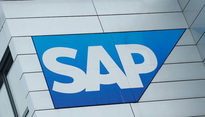 SAP logo at SAP headquarters in Walldorf, Germany, January 24, 2017.—Reuters