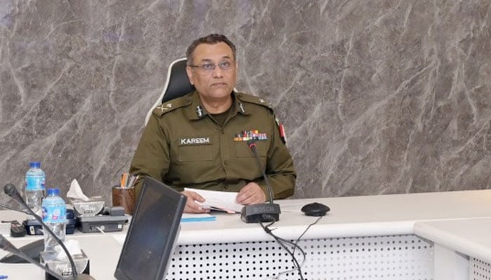 Inspector General (IG) Punjab, Abdul Karim, chairs a meeting on February 18, 2026. —Facebook@punjabpolicecpo
