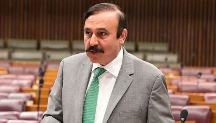 Minister for Parliamentary Affairs Dr Tariq Fazal Chaudhry addresses the Senate session. — APP/File