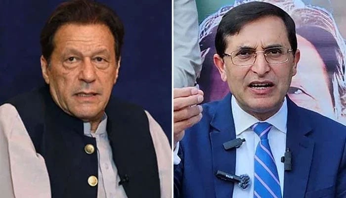 PTI founder Imran Khan (left) and Pakistan Tehreek-e-Insaf Chairman Barrister Gohar Ali Khan (right). — AFP/Reuters/File