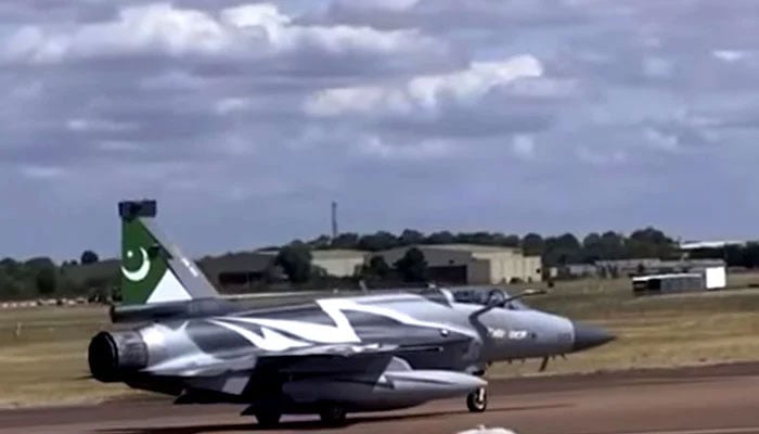 PAF’s JF-17 Thunder fighter jets arrive in UK to take part in RIAT 2025. — Screengrab via ISPR/File