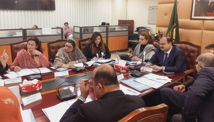 Dr Mahesh Kumar Malani chairs a meeting of the National Assembly’s Standing Committee on National Health Services, Regulations, and Coordination (NHSR&C) on February 24, 2026. — Facebook@MaheshMalaniPPP
