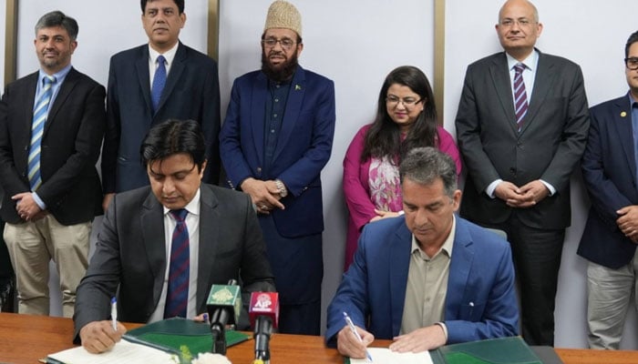 An MOU signing between the Ministry of Religious Affairs and Interfaith Harmony, and the Ministry of Information Technology on February 24, 2026. — Screengrab via Facebook@mora.official