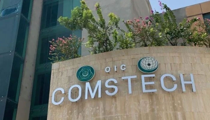 The image shows the building of COMSTECH, the OIC Ministerial Standing Committee on Scientific and Technological Cooperation. — APP/File