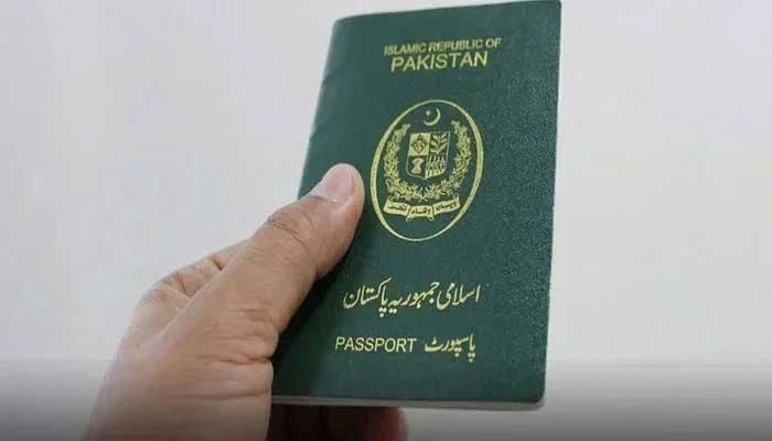 This undated photo shows a Pakistani passport. — APP/File