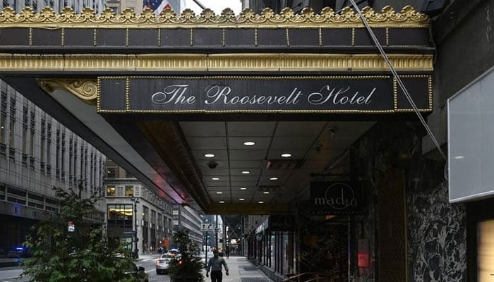 The picture shows the entrance of The Roosevelt Hotel in Manhattan, New York, US. — PID/File