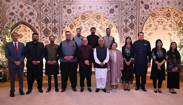 CEO of Serena Hotels, Aziz Boolani, in a group photo during the annual corporate Iftar dinner on February 26, 2026. — Facebook@SerenaHotelsOfficial