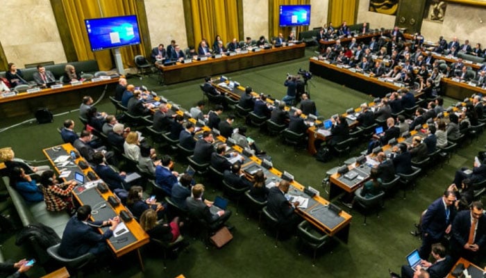 United Nations Secretary-General Secretary-General António Guterres addresses the Conference on Disarmament’s High-Level Segment 2019, Palais des Nations, 25 February 2019. —UN