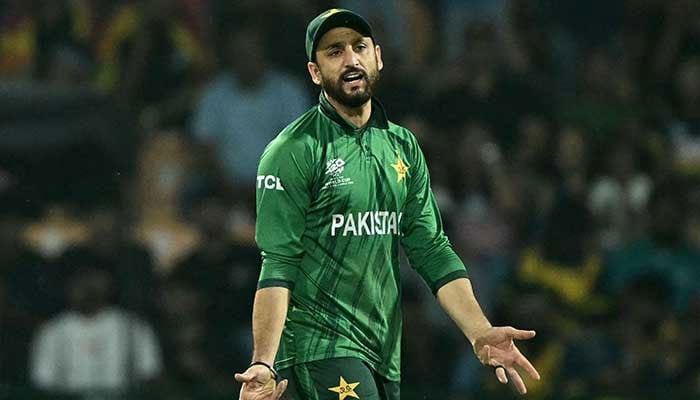 Pakistans captain Salman Agha reacts during the 2026 ICC Mens T20 Cricket World Cup Super Eights match between Sri Lanka and Pakistan at the Pallekele International Cricket Stadium in Kandy on February 28, 2026. — AFP