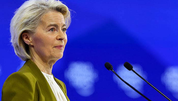 European Commission President Ursula von der Layen speaks during the 56th annual World Economic Forum (WEF) meeting in Davos, Switzerland, January 20, 2026. — Reuters