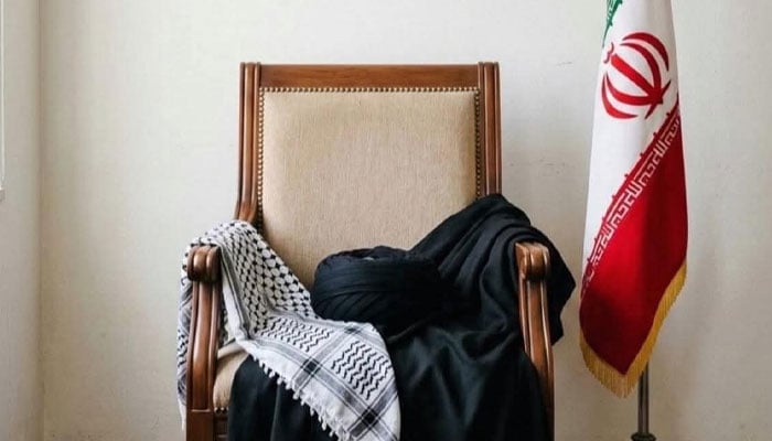 A representational image showing an empty chair of the former Supreme Leader of Iran, Ayatollah Ali Khamenei. —Instagram@imempowered_official
