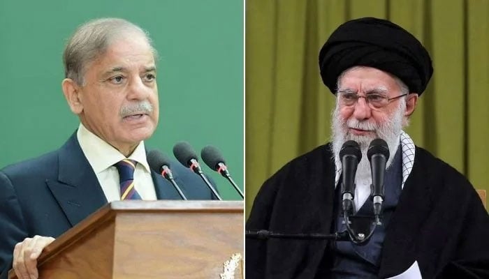 Prime Minister Shehbaz Sharif (left) and Irans former Supreme Leader Ayatollah Ali Khamenei. — PID/Reuters
