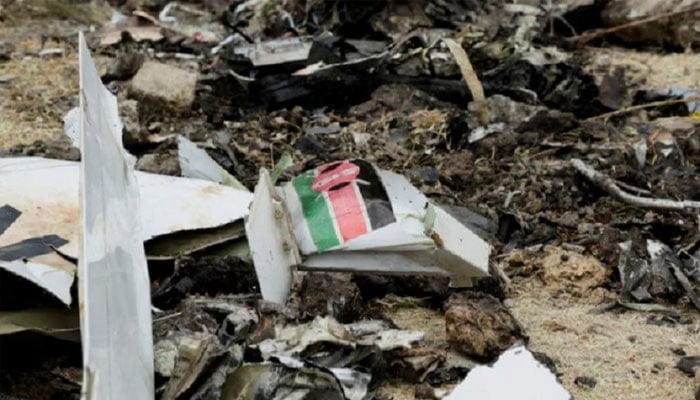 Representational image of debris is scattered on the ground at the scene where a Cessna plane operated by AMREF Flying Doctors crashed into buildings in the Githurai suburb of northeastern Nairobi, Kenya, August 7, 2025.—Reuters