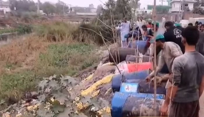 Substandard food being destroyed by the Punjab Food Authority staff on March 2, 2026. — Facebook@PunjabFoodAuthority/screengrab