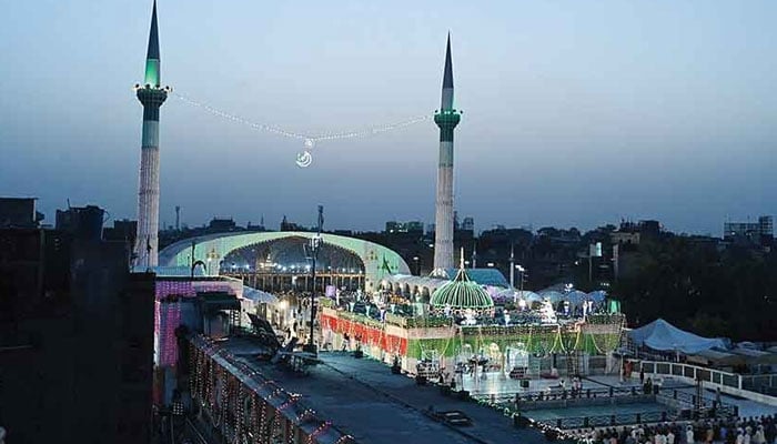 The image shows the shrine of Hazraat Ali Hajveri, popular known as Hazrat Data Sahib. — The News/Rahat Dar/File