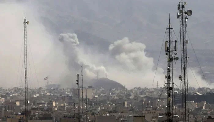 Smoke rises over Tehran after Israel launched airstrikes on Iran on Saturday.— AFP/File
