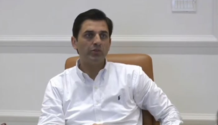 Punjab Minister for Communication and Works (C&W) Malik Sohaib Ahmed Bharth chairs a meeting to review the progress of major road construction projects in Punjab on March 3, 2026. — Screengrab via Facebook@Malik Sohaib Ahmed Bherth