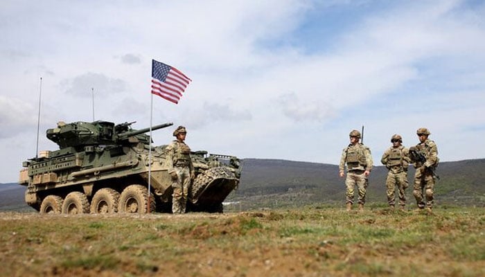 Soldiers from the US Army Stryker company take part in a joint training with military personnel and vehicles of Bulgarias Armed Forces at Novo Selo grounds, in Bulgaria, April 21, 2022. — Reuters