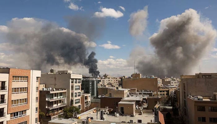 Smoke rises following an explosion, after Israel and the US launched strikes on Iran, in Tehran, Iran, March 1, 2026.—Reuters