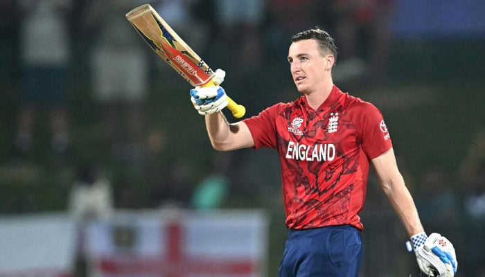 England captain Harry Brook celebrates his century against Pakistan. —AFP/File