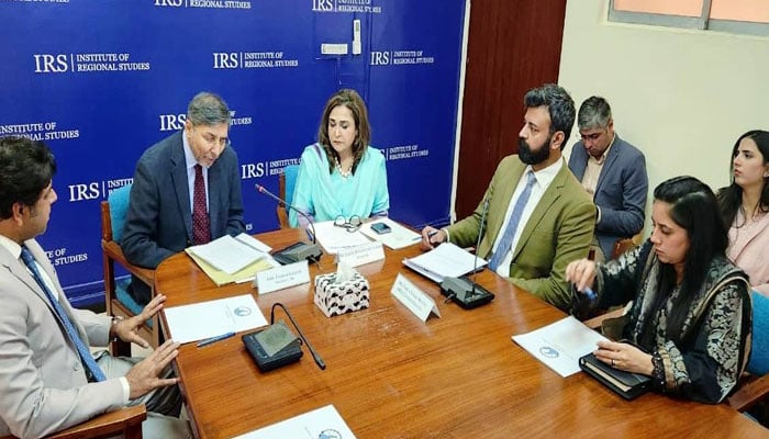 Senator Zarqa Suharward Taimur attends an inaugural Pre-COP31 dialogue on Strengthening climate governance in Pakistan at IRS on March 3, 2026. — APP