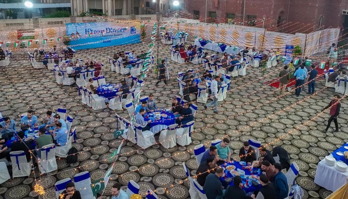 An image from an  Iftar Dinner for the Palestinian students hosted by the Alkhidmat Foundation on March 3, 2026. — Facebook@alkhidmat.org