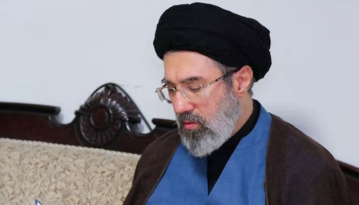 Mojtaba Khamenei, the second son of Irans late Supreme Leader Ayatollah Ali Khamenei, visits Hezbollahs office in Tehran, Iran, October 1, 2024.—Reuters